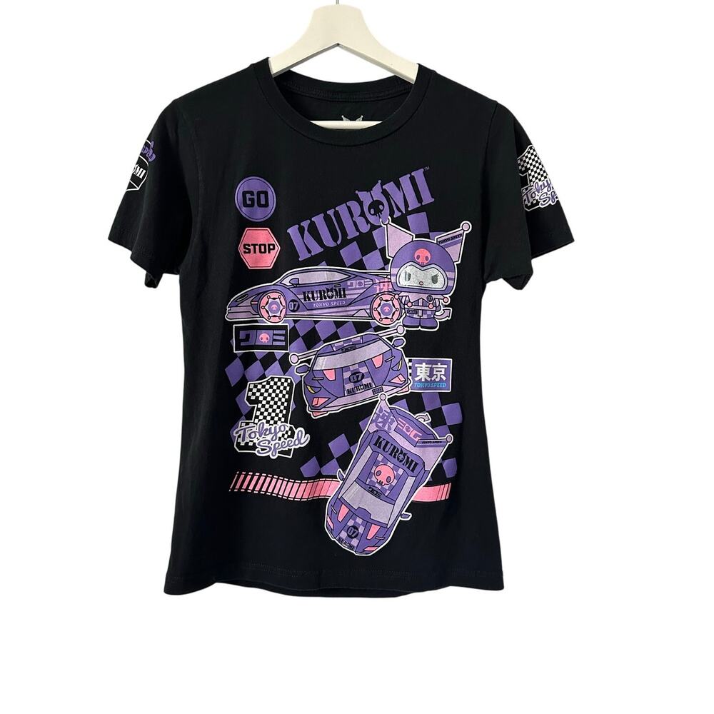 Kuromi Racing Black and Purple Shirt size Small